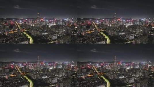 深圳城市航拍夜景延时高清在线视频素材下载