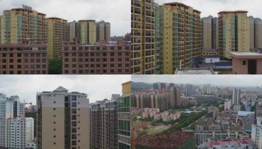 东兴城市空镜航拍高清在线视频素材下载