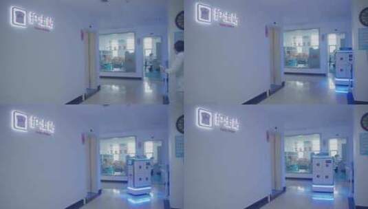 医院送药机器人高清在线视频素材下载