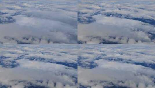 旅行者拍摄的飞机窗外的云海风光高清在线视频素材下载