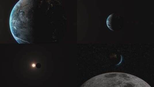 夜晚的地球 从太空看地球高清在线视频素材下载