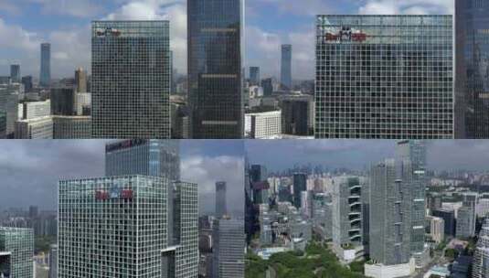 深圳百度国际大厦航拍高清在线视频素材下载