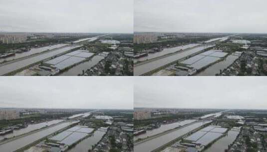 上海闵浦区郊区全景4K航拍高清在线视频素材下载