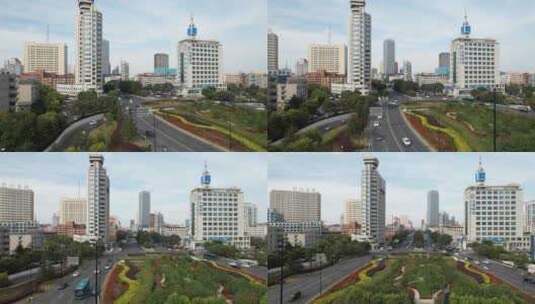 吉林市城市空镜航拍高清在线视频素材下载