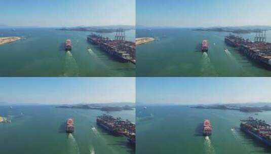 货船海外港口高清在线视频素材下载