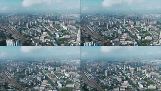 航拍江西吉安青原区城市高清在线视频素材下载