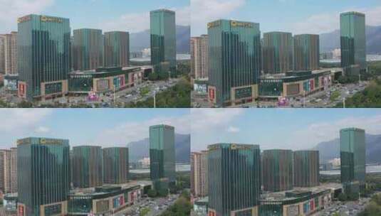 福建省福州世纪金源购物中心航拍高清在线视频素材下载