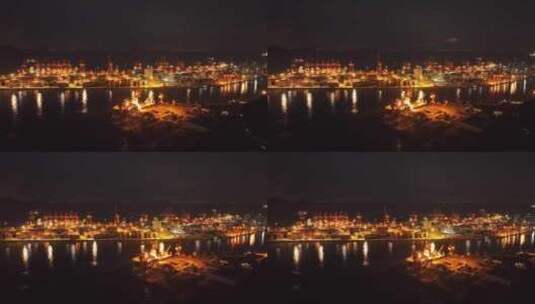 晚上深圳前海港口高清在线视频素材下载