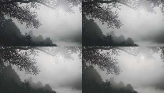 山林云雾环绕场景高清在线视频素材下载