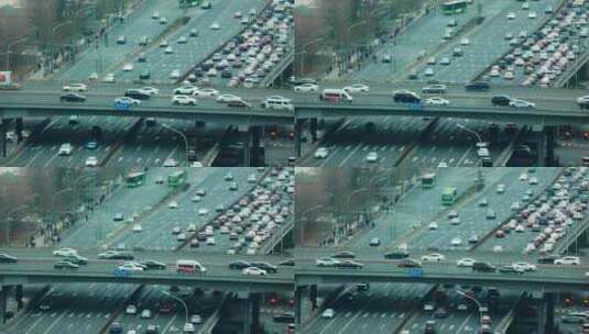 北京国贸交通拥堵高清在线视频素材下载