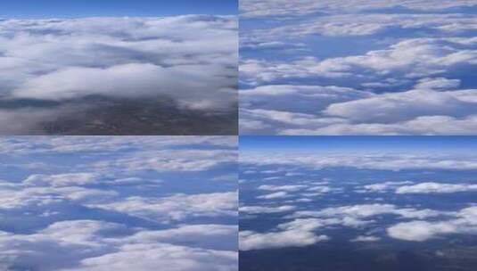 飞行在云海里的飞机/4K竖屏实拍高清在线视频素材下载