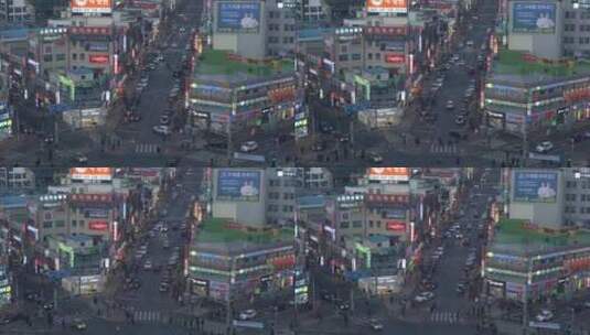 韩国十字路口交通建筑高清在线视频素材下载