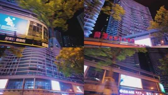 城市马路街头夜景视频素材高清在线视频素材下载