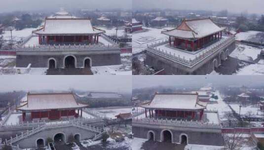 楼观台 雪景高清在线视频素材下载