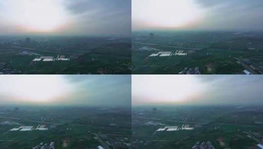 4K航拍陕西西安富平县城市自然风光高清在线视频素材下载