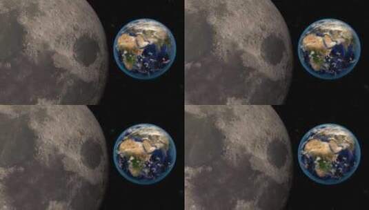 月球和地球高清在线视频素材下载