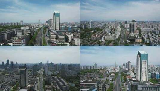浙江宁波中山路城市交通航拍高清在线视频素材下载