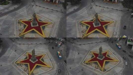 广州海珠广场海珠桥航拍原素材高清在线视频素材下载