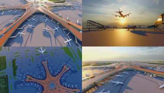 北京大兴国际机场航拍视频高清在线视频素材下载