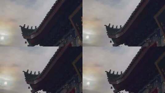 大相国寺屋脊兽高清在线视频素材下载