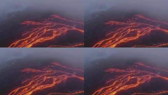 熔岩，火山，烟雾，喷发高清在线视频素材下载