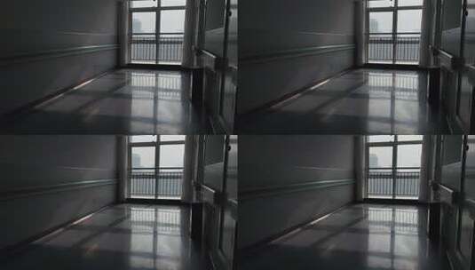 医院走廊内的景象高清在线视频素材下载