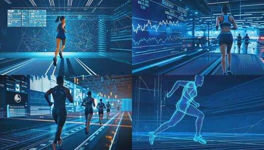 未来赛道科技驱动 运动革命虚拟现实智能体高清在线视频素材下载