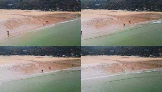 【4K60帧】连云港连岛景区海滩航拍高清在线视频素材下载