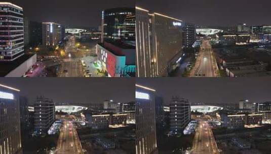 杭州火车东站夜景高清在线视频素材下载