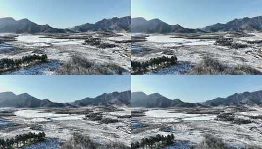 4K航拍冬季雪景高清在线视频素材下载