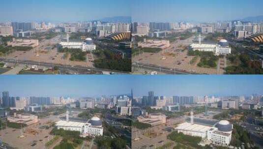 浙江省温州市中心区世纪广场城市环境高清在线视频素材下载