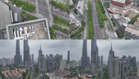 上海世纪大道航拍空镜高清在线视频素材下载