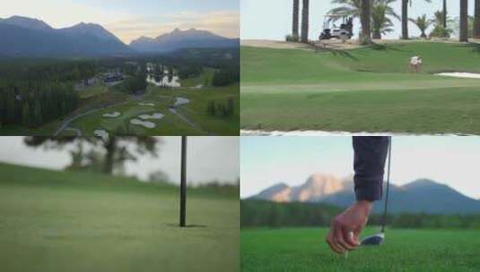 高端户外高尔夫镜头合集高清在线视频素材下载