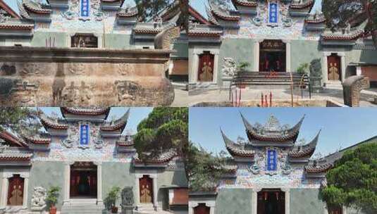 内江古西林寺航拍寺庙古建筑高清在线视频素材下载