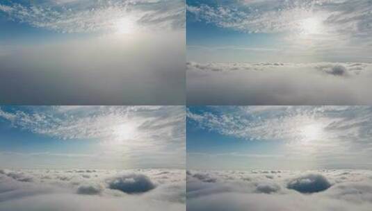 云层上空航拍高清在线视频素材下载