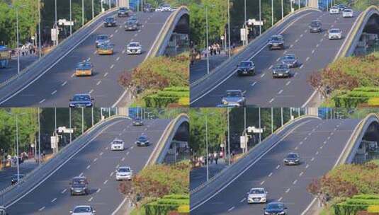 4K拍摄北京长安街高架桥高清在线视频素材下载