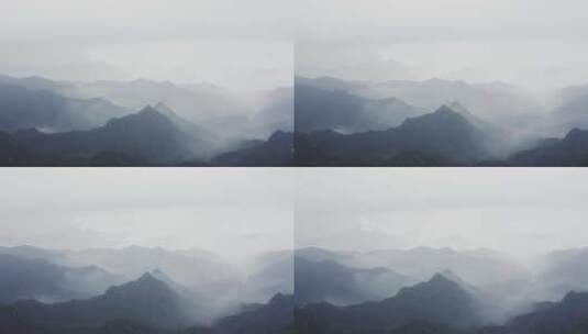 4K航拍杭州大明山脉雾中云海高清在线视频素材下载