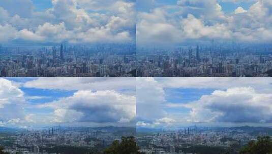 深圳梧桐山拍摄市区高楼大厦延时高清在线视频素材下载