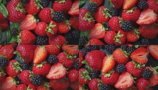 草莓与树莓高清在线视频素材下载