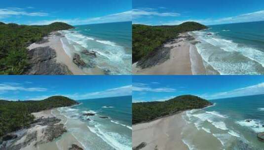 巴西巴伊亚州伊塔卡雷的哈韦齐尼奥海滩。旅游景观。高清在线视频素材下载