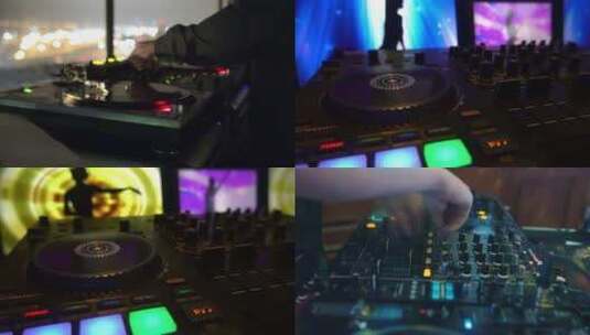 酒吧夜场DJ打碟素材高清在线视频素材下载