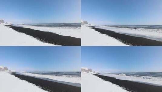 冰岛黑沙滩高清在线视频素材下载