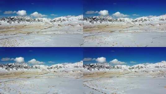 雪山 青藏高原 草原雪景 大气草原冬天高清在线视频素材下载