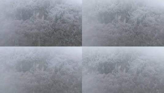 航拍山崖雪景高清在线视频素材下载