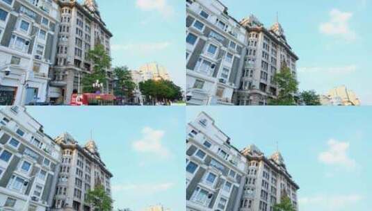 广州老街南方大厦历史景观欧式建筑高清在线视频素材下载