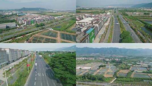 肇庆市端州城区高速路航拍高清在线视频素材下载