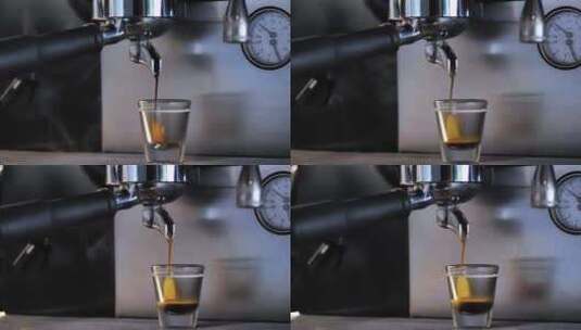 咖啡机制作黑咖啡高清在线视频素材下载