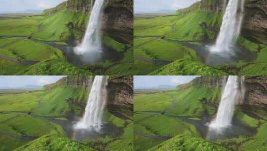 瀑布 河流 悬崖高清在线视频素材下载