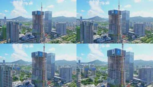 海南三亚吉阳区自贸港城市经济金融航拍建筑高清在线视频素材下载