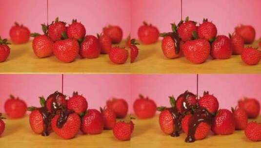 草莓 水果高清在线视频素材下载